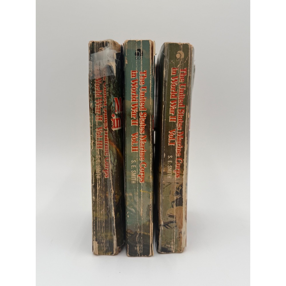 US Marine Corps in World War II Vol I II III S.E. Smith‎ 1973 Ace Books Lot